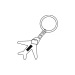 Llavero de avión, Llavero de metal en stock publicidad