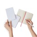 Cuaderno A6 blanco con banda elástica de color con tapa dura regalo de empresa