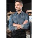Chemise denim manches longues Kariban, Chemise en jean publicidad
