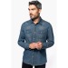 Chemise denim manches longues Kariban, Chemise en jean publicidad