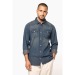 Chemise denim manches longues Kariban, Chemise en jean publicidad