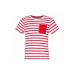 T-shirt rayé marin avec poche manches courtes enfant, T-shirt enfant publicidad
