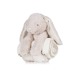 Peluche lapin avec couverture, lapin publicidad