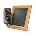 Cadre solaire en bambou avec chargeur, objet solaire publicidad