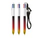 BIC® 4 Colours® Flags Collection lanyard, stylo 4 couleurs publicidad