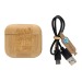Auriculares TWS de plástico reciclado RCS y bambú, producto ecológico, orgánico, reciclado de alta tecnología relacionado con el desarrollo sostenible publicidad