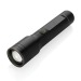 Robusta linterna recargable por USB de aluminio reciclado RCS, Linterna publicidad