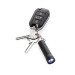 Porte-clés torche en aluminium recyclé RCS Flash, porte-clés lampe publicidad