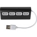 Hub en aluminium équipé de 4 ports USB, Hub publicidad
