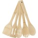 Set de 5 ustensiles bambou, cuillère en bois publicidad