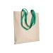 Shopper en coton naturel 220g/m², anses longues colorées regalo de empresa