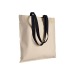 Shopper en coton naturel 220g/m², anses longues colorées regalo de empresa