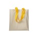Shopper en coton naturel 220g/m², anses longues colorées, sac coton publicidad