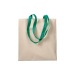 Shopper en coton naturel 220g/m², anses longues colorées regalo de empresa