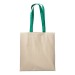 Shopper en coton naturel 220g/m², anses longues colorées, sac coton publicidad