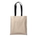 Shopper en coton naturel 220g/m², anses longues colorées, sac coton publicidad