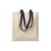 Shopper en coton naturel 220g/m², anses longues colorées, sac coton publicidad