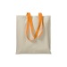 Shopper en coton naturel 220g/m², anses longues colorées, sac coton publicidad