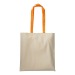 Shopper en coton naturel 220g/m², anses longues colorées regalo de empresa