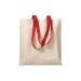 Shopper en coton naturel 220g/m², anses longues colorées, sac coton publicidad