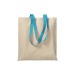 Shopper en coton naturel 220g/m², anses longues colorées, sac coton publicidad