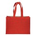 Tote-bag avec soufflet en coton 280g/m², détails en toile de jute, anses longues, Tote bag publicidad