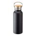 Thermos en acier inoxydable avec double paroi isolante de 500ml avec bouchon en bambou, bouteille isotherme  publicidad