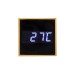 Horloge réveil et display température à LED blanche, en bambou, réveil publicidad
