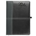 Agenda journalier 2026, couverture rigide en PU thermocollé avec piqûres sur les bords, agenda publicidad