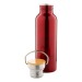 Frasco de metal de 800 ml con tapón de bambú regalo de empresa