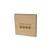 Placa cuadrada de bambú 40 mm regalo de empresa