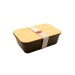 Bento 'Ikoma', negro, con tapa de bambú regalo de empresa