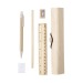 Trousse de papeterie de la ligne nature en bois, gomme publicidad