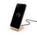 B'RIGHT cargador inalámbrico de bambú 10W, soporte para teléfono - Wilder regalo de empresa