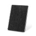 MISHIMA. Cahier A5 avec couverture semi-dure en feutrine recycléee 100% rPET avec anneaux et pages lignées, cahier publicidad