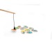 Jeu de pêche de 10 poissons en bois, jeu pour enfants publicidad