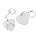 Porte-clés jeton 1€ coeur regalo de empresa