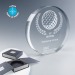 Trophée rond à bord droit, trophée en verre publicidad