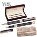 Set d'écriture Mark Twain dans un coffret en bois regalo de empresa