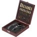 Set à vin dans un coffret bois, set à vin publicidad