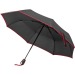 Parapluie télescopique noir avec bordure colorée, parapluie pliable de poche publicidad