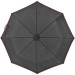 Parapluie télescopique noir avec bordure colorée, parapluie pliable de poche publicidad