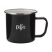 Taza retro de esmalte plateado regalo de empresa