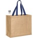 Sac shopping jute avec anses de couleur paros, Sac en toile de jute publicidad