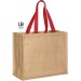 Sac shopping jute avec anses de couleur paros, Sac en toile de jute publicidad