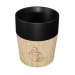 Mug céramique avec base en bois aimantée, Mug noir publicidad
