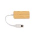 Concentrador USB de bambú con enchufe reemplazable - RIVO regalo de empresa