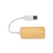 Concentrador USB de bambú con enchufe reemplazable - RIVO, Concentrador publicidad