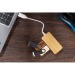 Concentrador USB de bambú con enchufe reemplazable - RIVO, Concentrador publicidad
