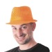 Borsalino sequin néon orange, chapeau Borsalino publicidad